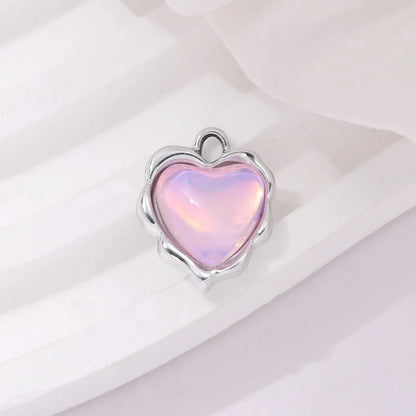 5 PCS/Package 1.5*1.2cm Alloy Heart Shape Pendant