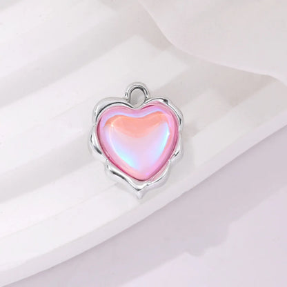 5 PCS/Package 1.5*1.2cm Alloy Heart Shape Pendant