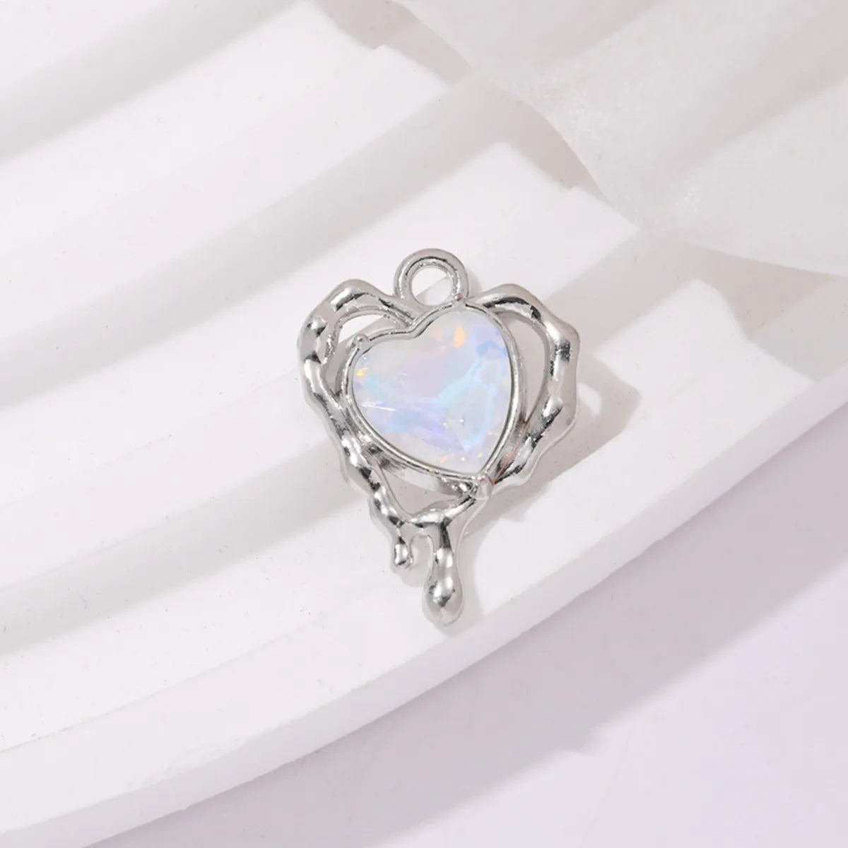 5 PCS/Package 1.5*1.2cm Alloy Heart Shape Pendant