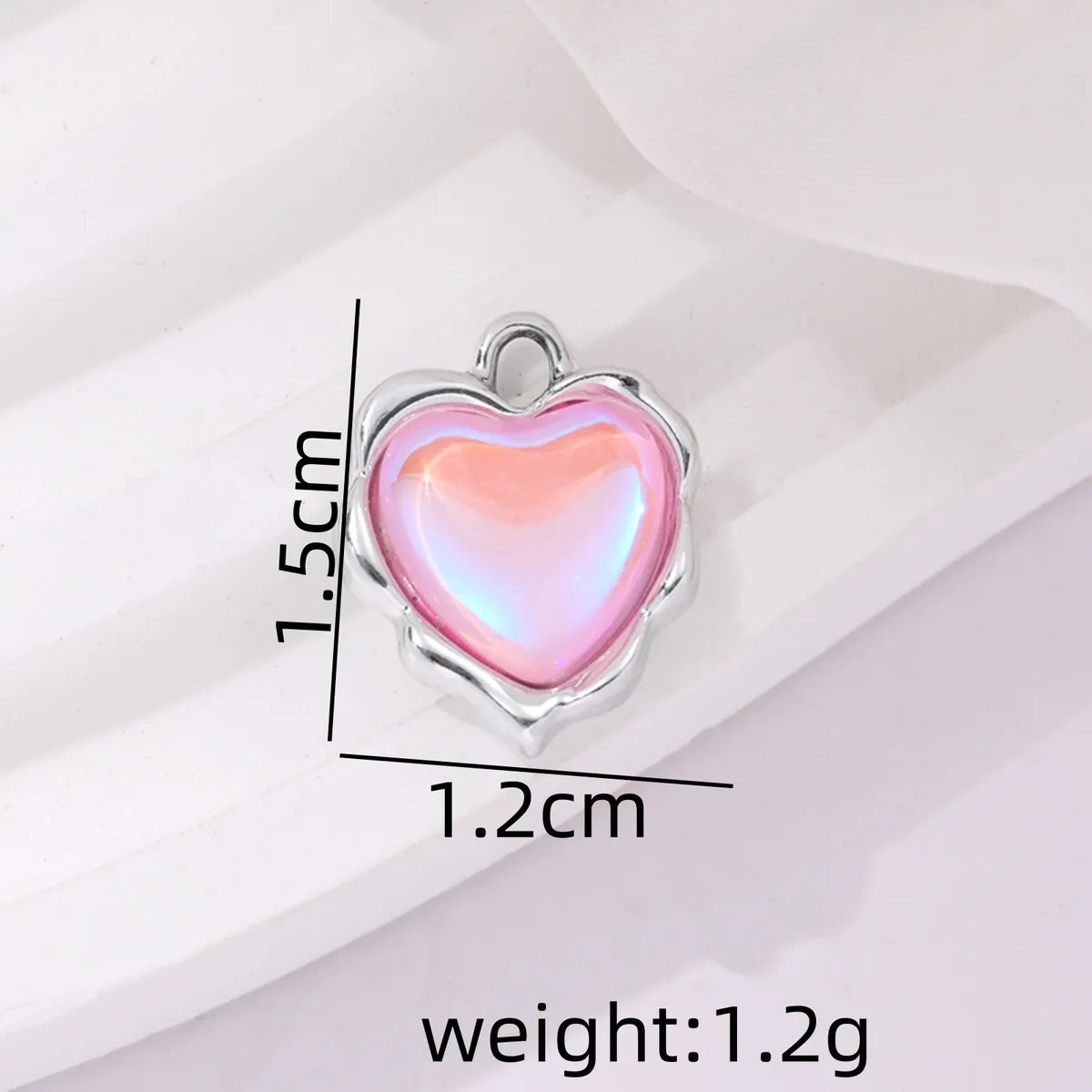 5 PCS/Package 1.5*1.2cm Alloy Heart Shape Pendant