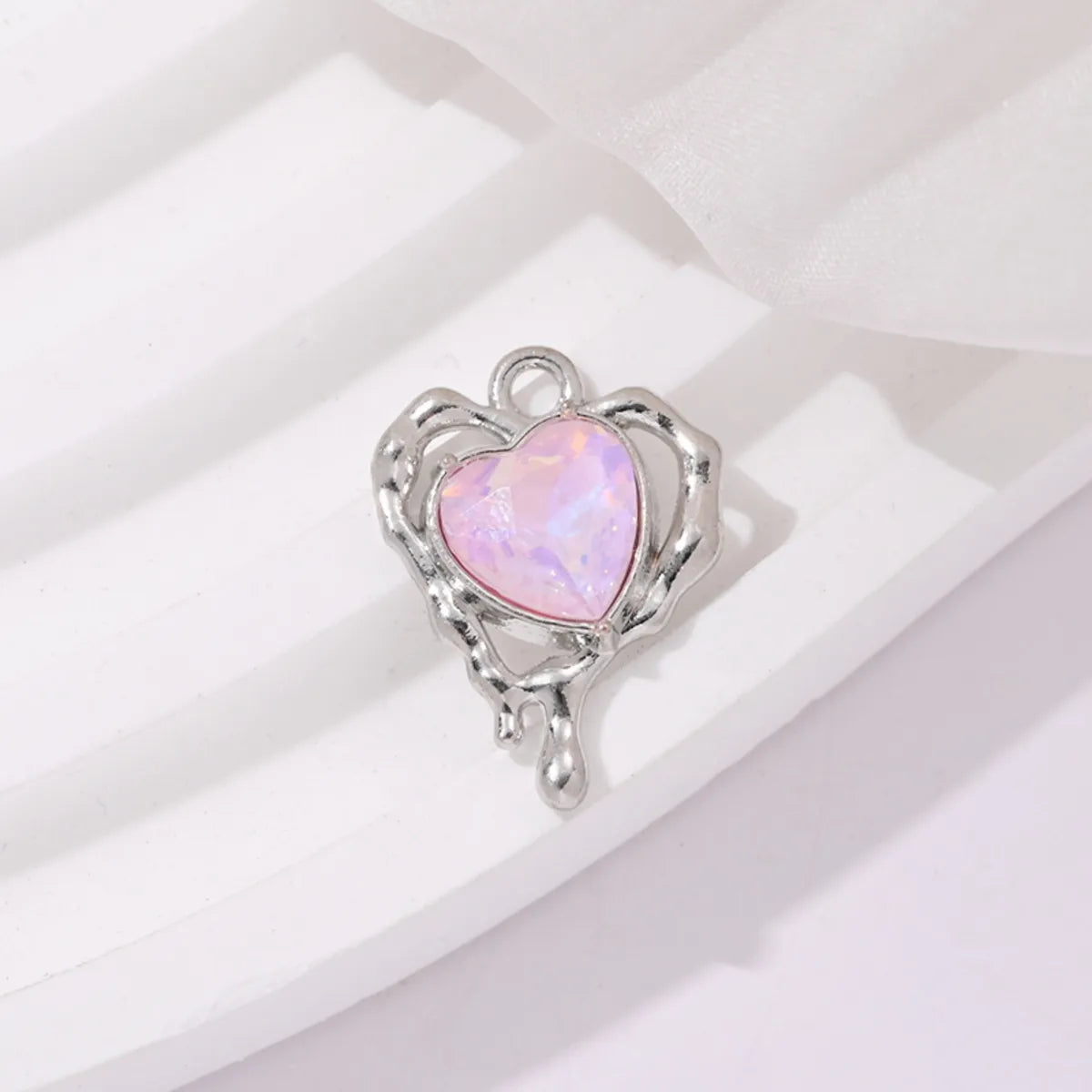 5 PCS/Package 1.5*1.2cm Alloy Heart Shape Pendant