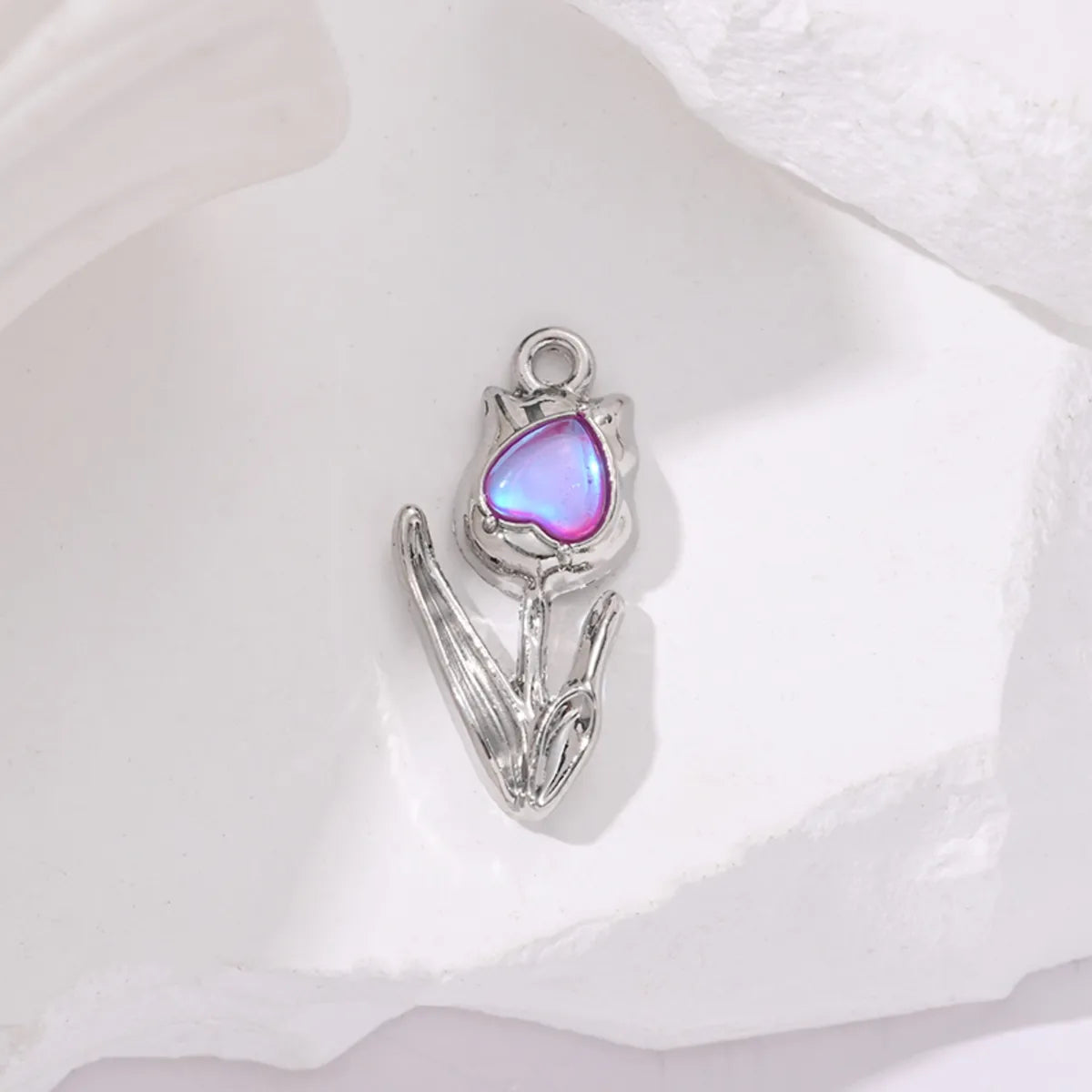 5 PCS/Package 2.5*1.2cm Alloy Rose Pendant