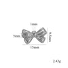 5 PCS/Package 304 Stainless Steel Bow Knot Pendant