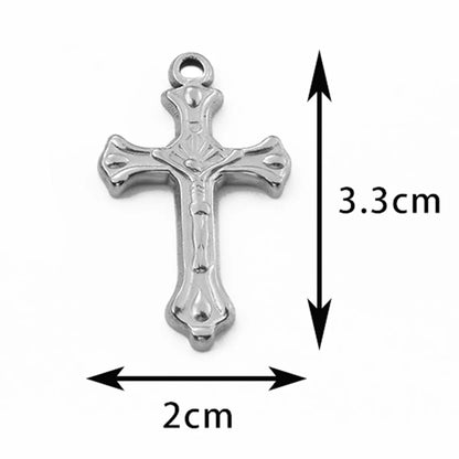 5 PCS/Package 304 Stainless Steel Cross Pendant