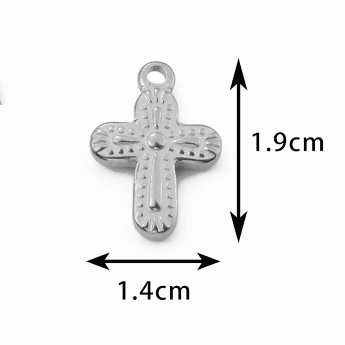 5 PCS/Package 304 Stainless Steel Cross Pendant