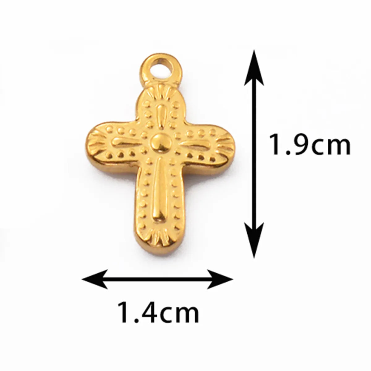 5 PCS/Package 304 Stainless Steel Cross Pendant