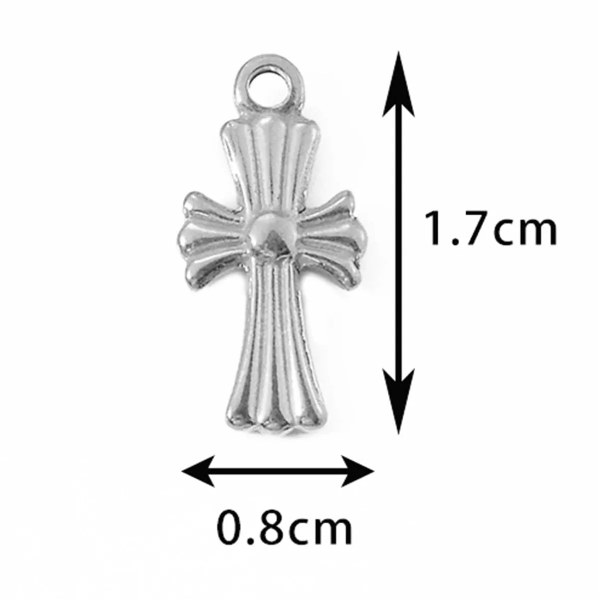 5 PCS/Package 304 Stainless Steel Cross Pendant