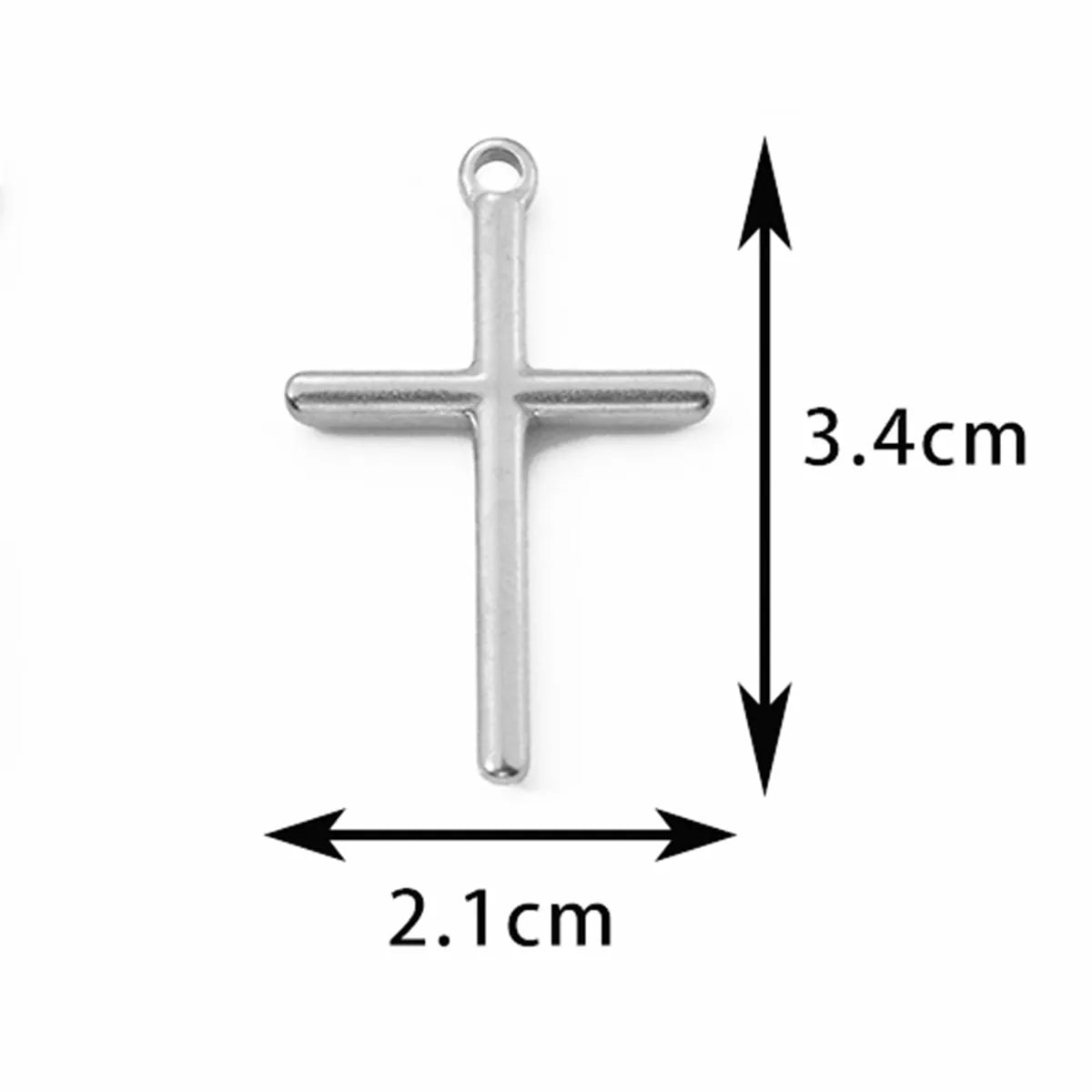 5 PCS/Package 304 Stainless Steel Cross Pendant