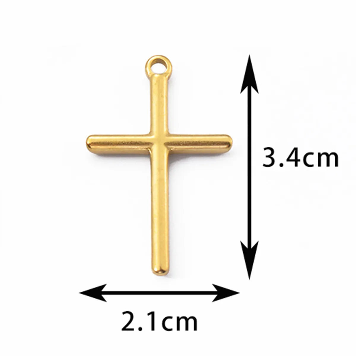 5 PCS/Package 304 Stainless Steel Cross Pendant