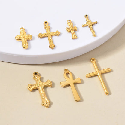 5 PCS/Package 304 Stainless Steel Cross Pendant