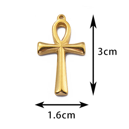 5 PCS/Package 304 Stainless Steel Cross Pendant