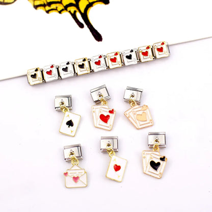 5 PCS/Package 304 Stainless Steel Heart Shape Beads