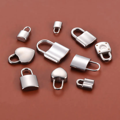 5 PCS/Package 304 Stainless Steel Lock Pendant