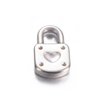 5 PCS/Package 304 Stainless Steel Lock Pendant