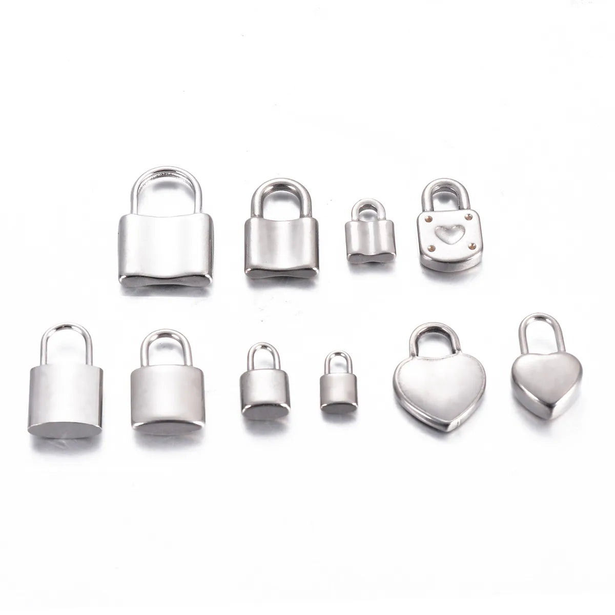 5 PCS/Package 304 Stainless Steel Lock Pendant