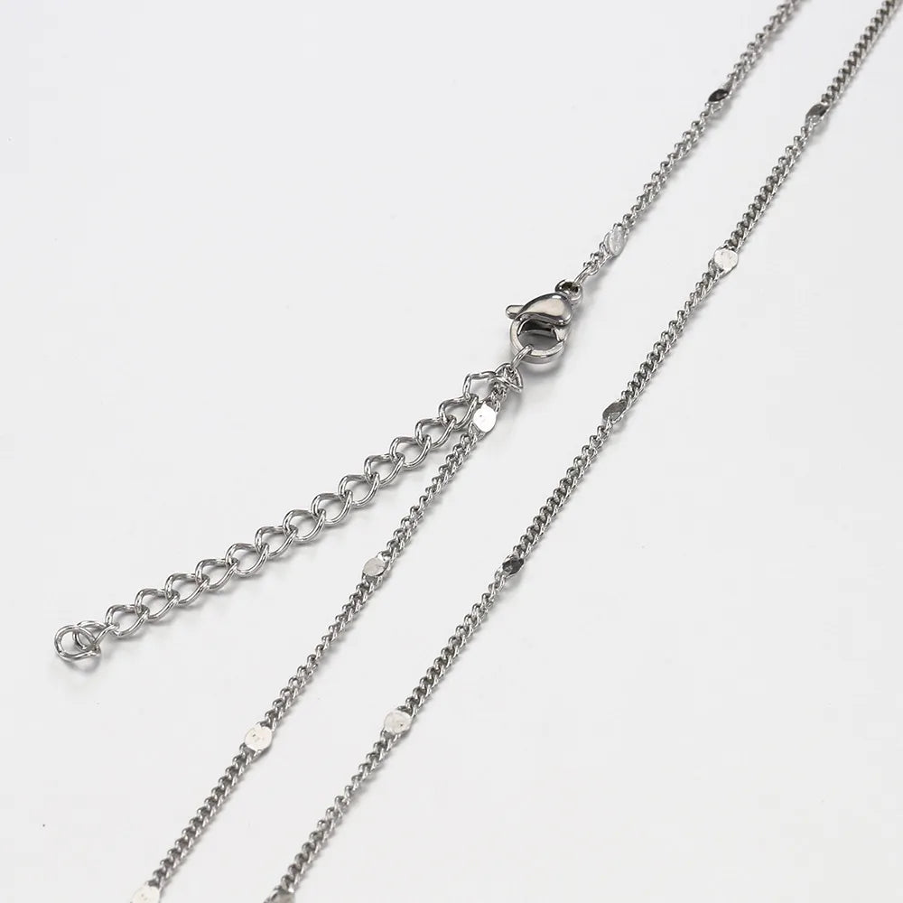 5 PCS/Package 304 Stainless Steel Solid Color Chain