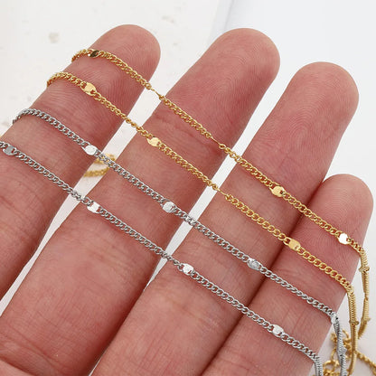 5 PCS/Package 304 Stainless Steel Solid Color Chain