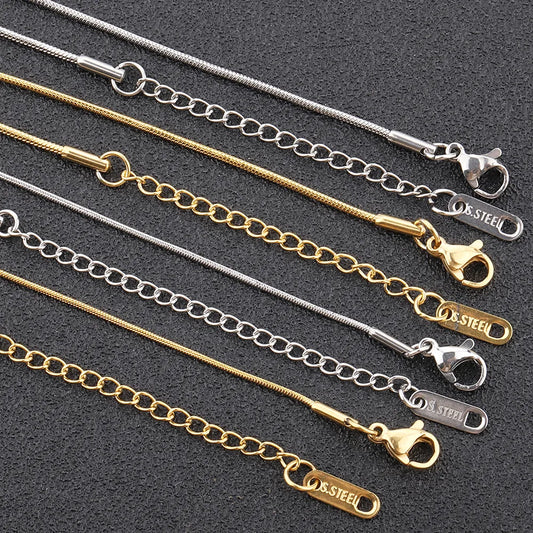 5 PCS/Package 304 Stainless Steel Solid Color Chain