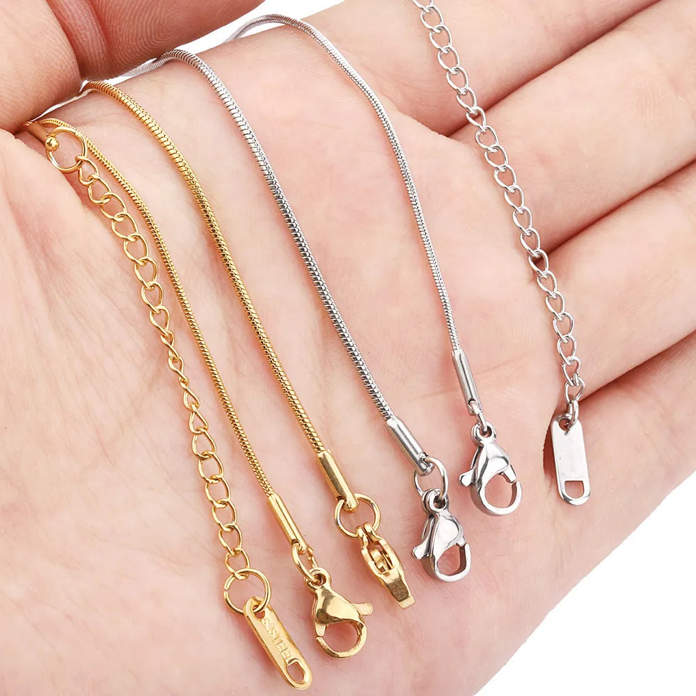 5 PCS/Package 304 Stainless Steel Solid Color Chain