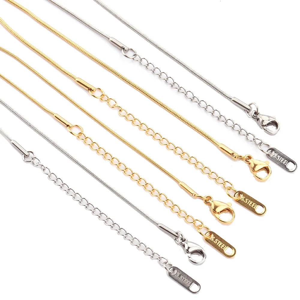 5 PCS/Package 304 Stainless Steel Solid Color Chain