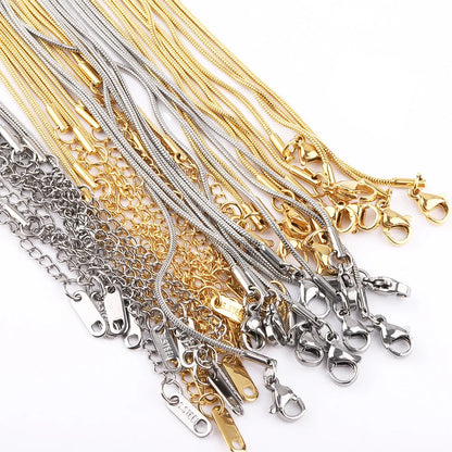 5 PCS/Package 304 Stainless Steel Solid Color Chain