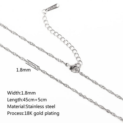 5 PCS/Package 45+5cm 304 Stainless Steel Jewelry Accessories