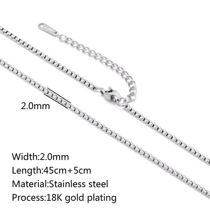 5 PCS/Package 45+5cm 304 Stainless Steel Jewelry Accessories