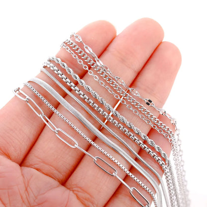 5 PCS/Package 45+5cm 304 Stainless Steel Jewelry Accessories