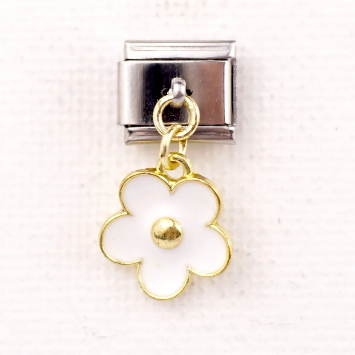 5 PCS/Package 9*10mm 304 Stainless Steel Flower Italian Charms