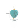 5 PCS/Package Diameter 13mm Stainless Steel Heart Shape Pendant