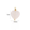 5 PCS/Package Diameter 13mm Stainless Steel Heart Shape Pendant