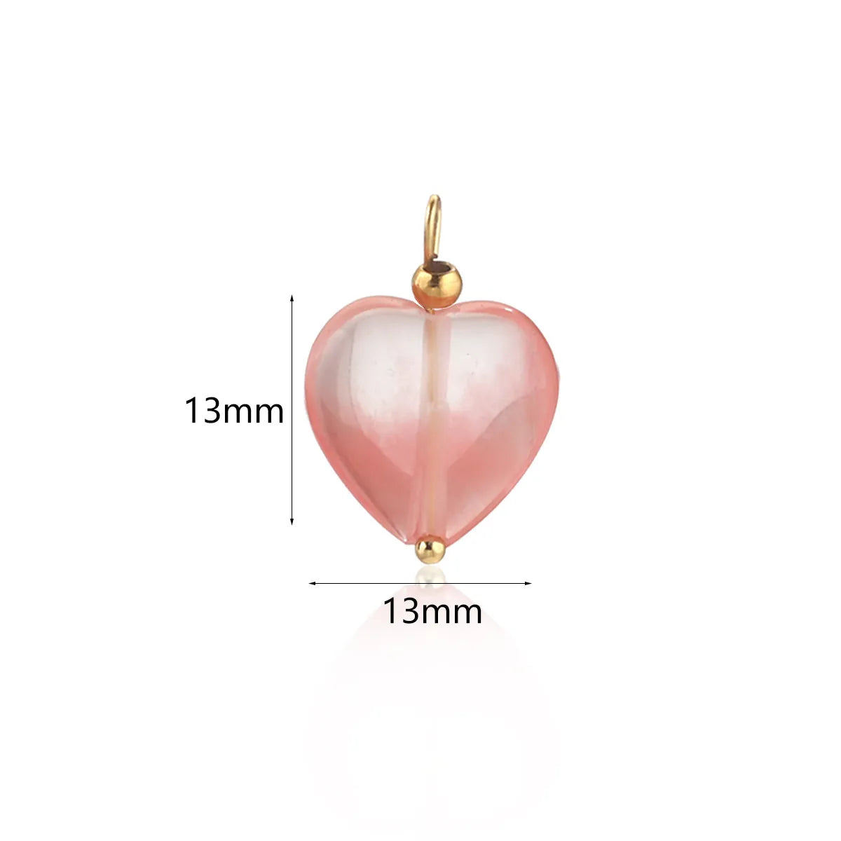 5 PCS/Package Diameter 13mm Stainless Steel Heart Shape Pendant