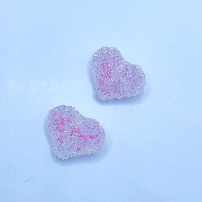 5 PCS/Package Hole 1~1.9mm Synthetic Resin Heart Shape Beads