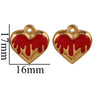 5 Pcs/Package Simple Style Heart Shape Stainless Steel Enamel Plating Pendant Jewelry Accessories