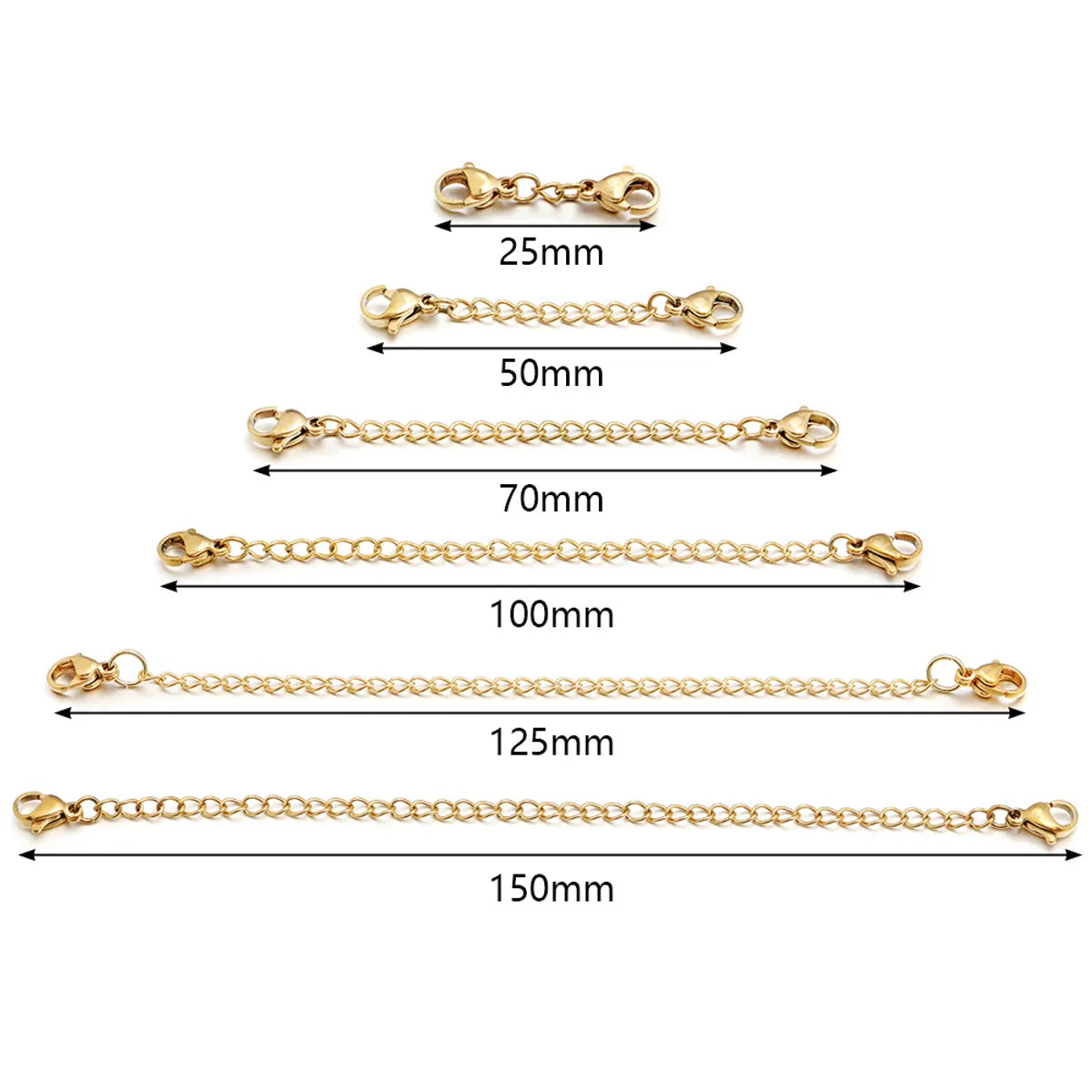 5 PCS/Package Stainless Steel Solid Color Simple Style