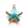 5 Pcs/Package Simple Style Star Stainless Steel Plating Inlay Pendant Jewelry Accessories