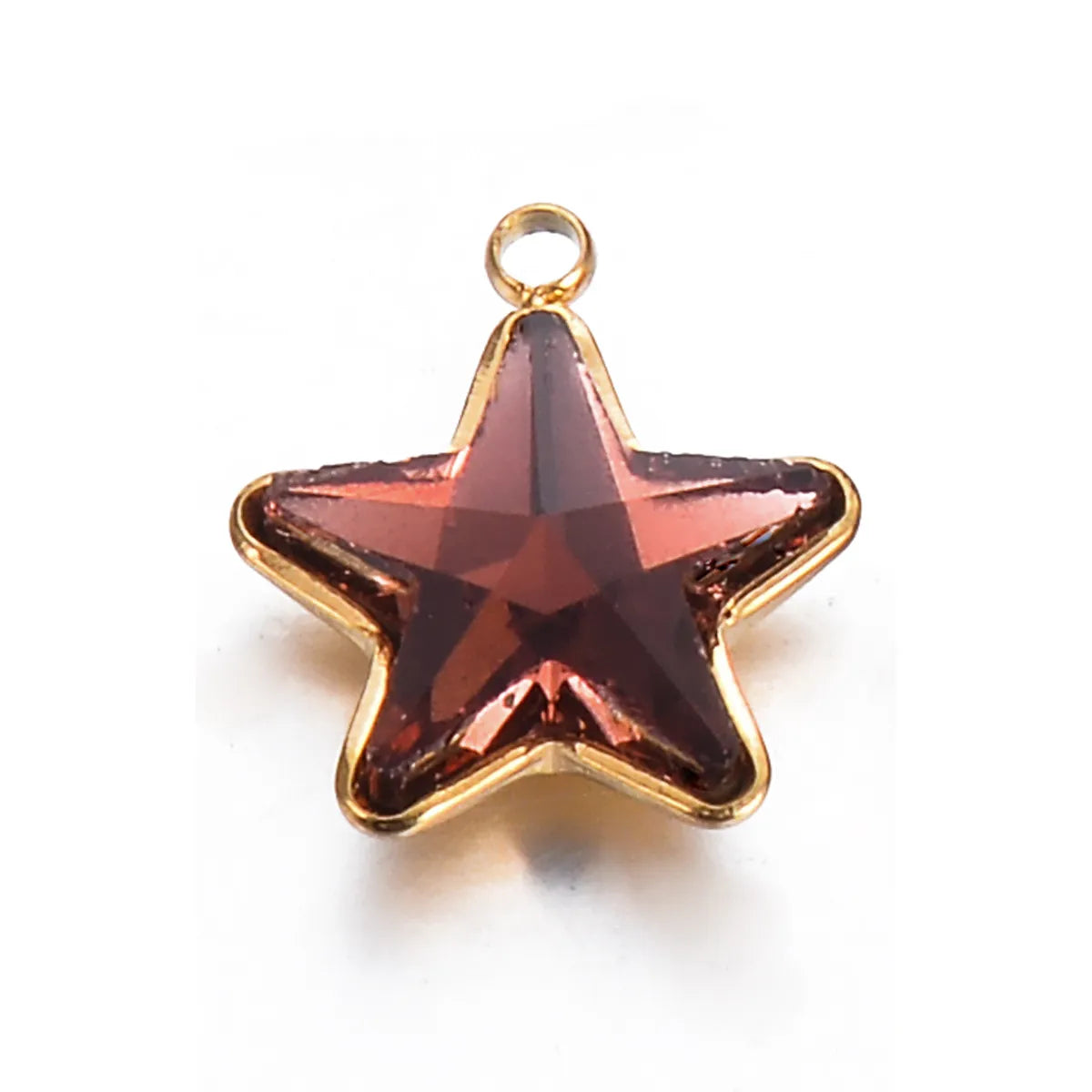 5 Pcs/Package Simple Style Star Stainless Steel Plating Inlay Pendant Jewelry Accessories