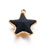 5 Pcs/Package Simple Style Star Stainless Steel Plating Inlay Pendant Jewelry Accessories