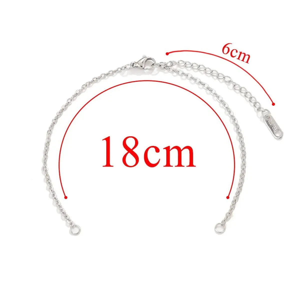 5 Pieces 304 Stainless Steel Gold Plated Solid Color Chain