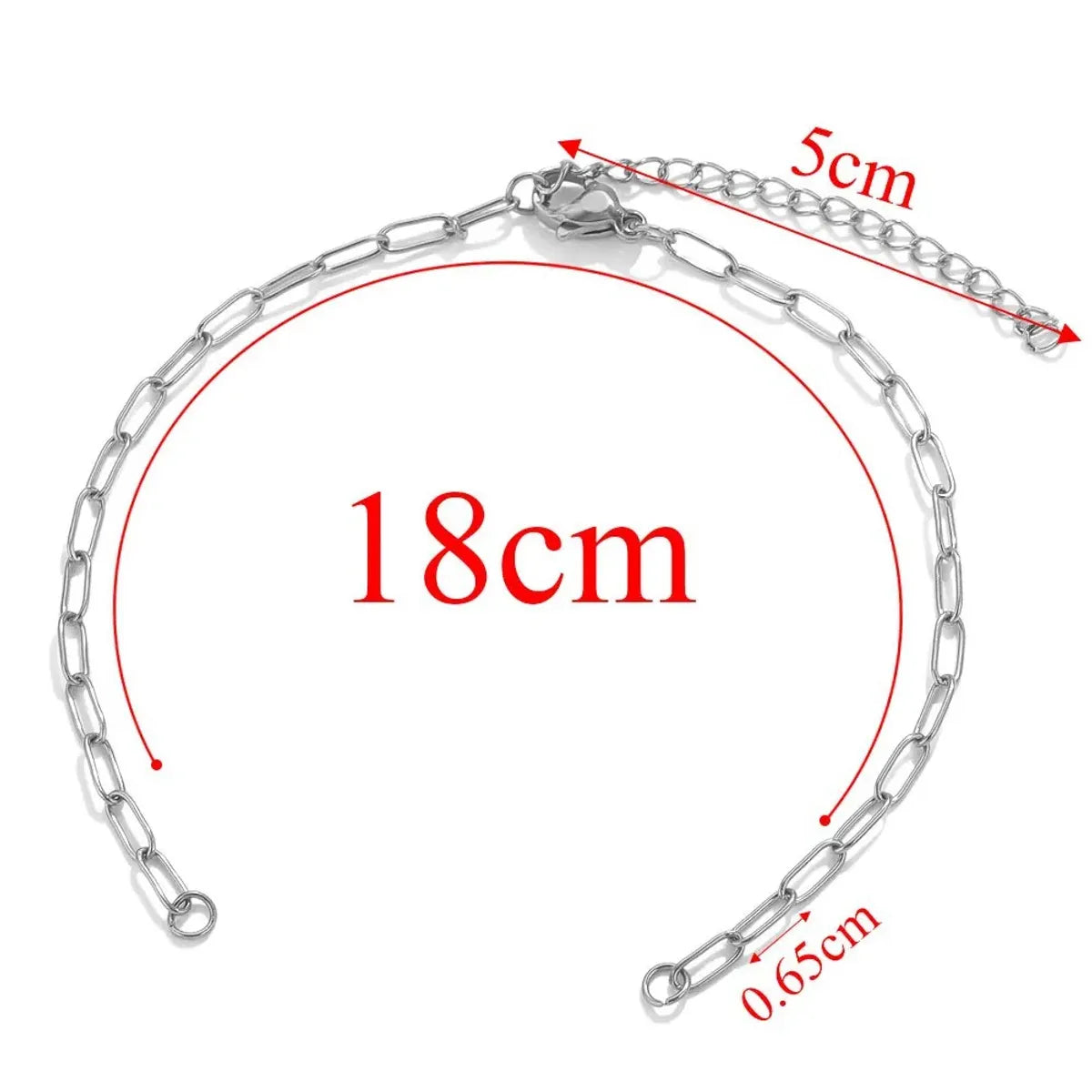 5 Pieces 304 Stainless Steel Gold Plated Solid Color Chain