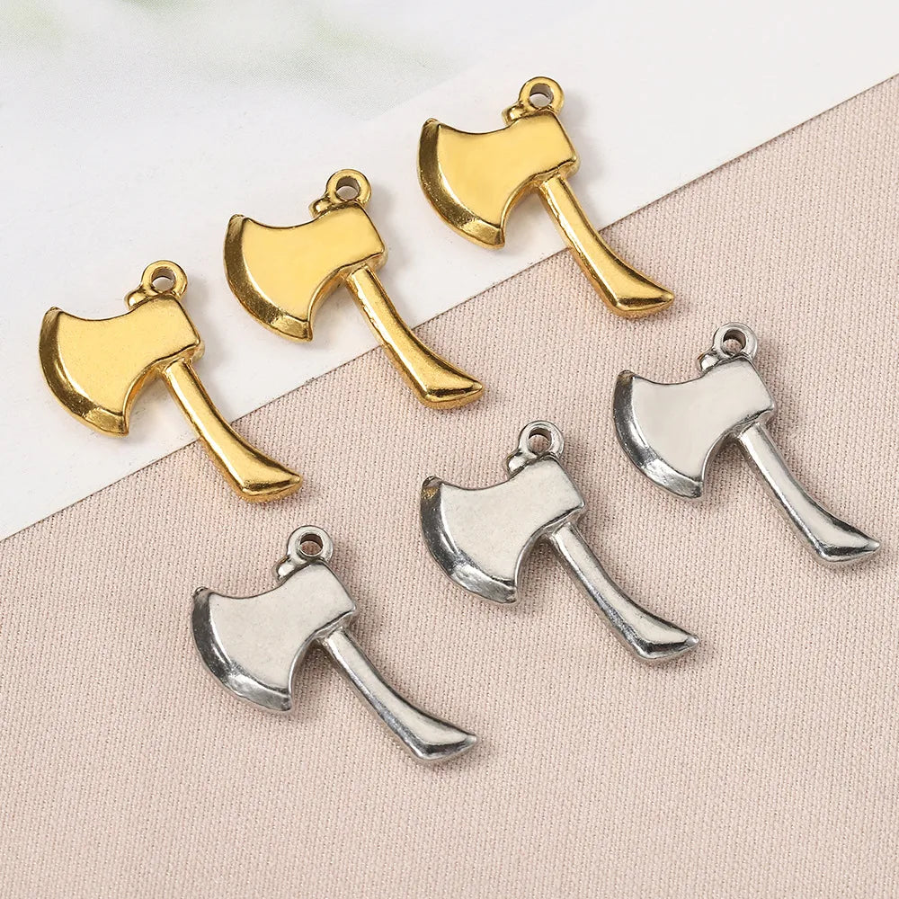 5 Pieces 304 Stainless Steel Gold Plated Solid Color Pendant