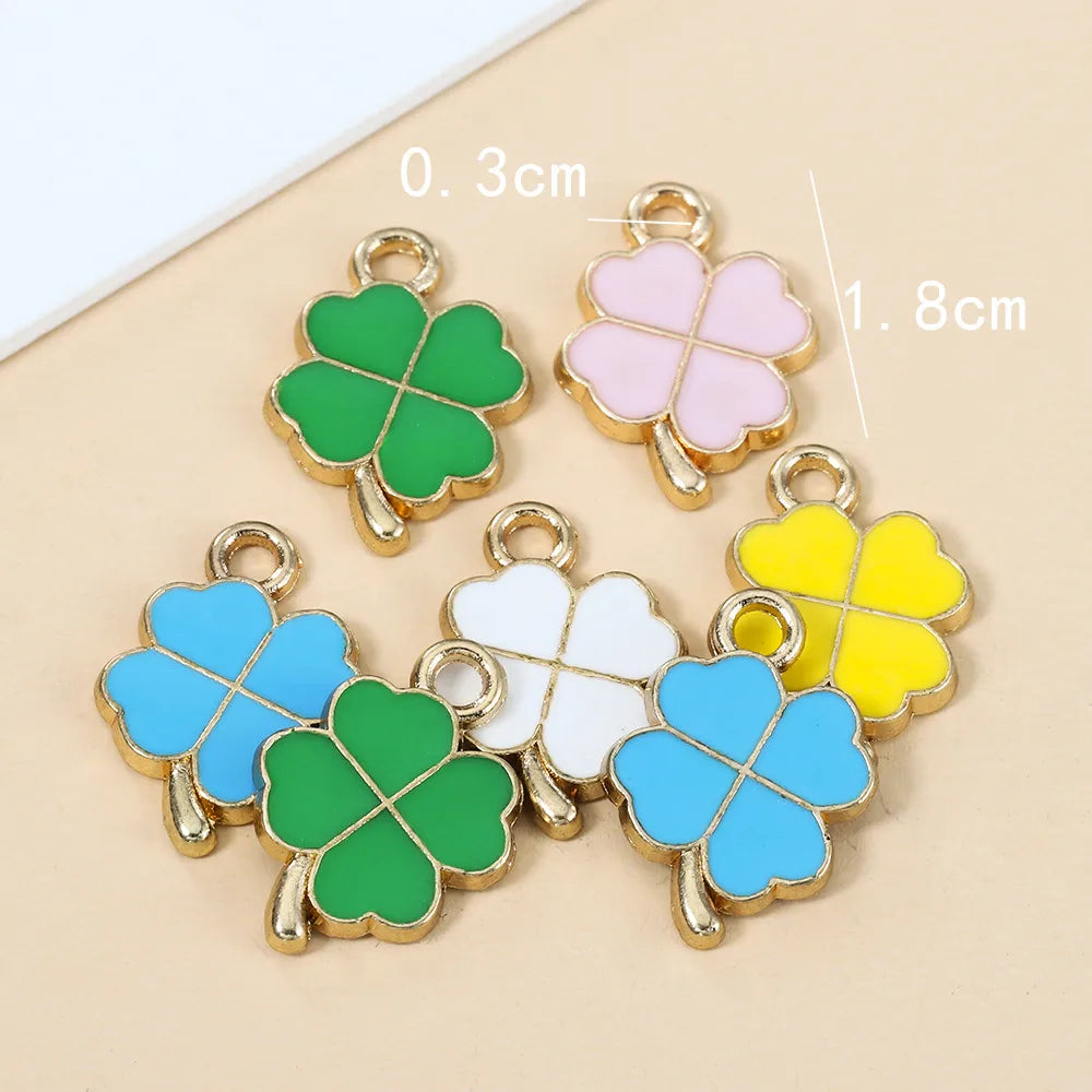 5 Pieces Alloy Gold Plated Color Block Pendant