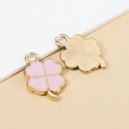 5 Pieces Alloy Gold Plated Color Block Pendant