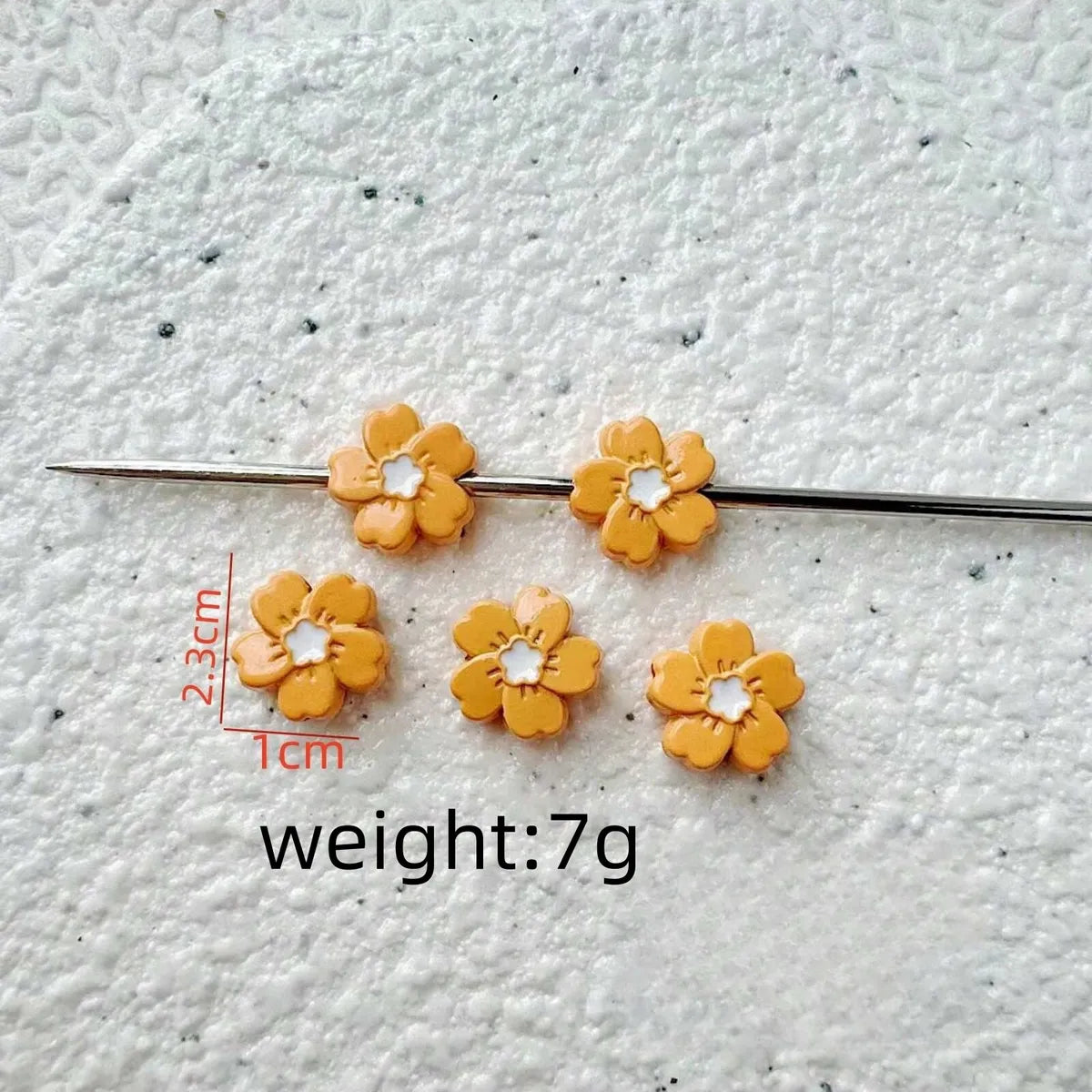 5 Pieces Diameter 3mm Hole Under 1mm Alloy Snowflake Beads