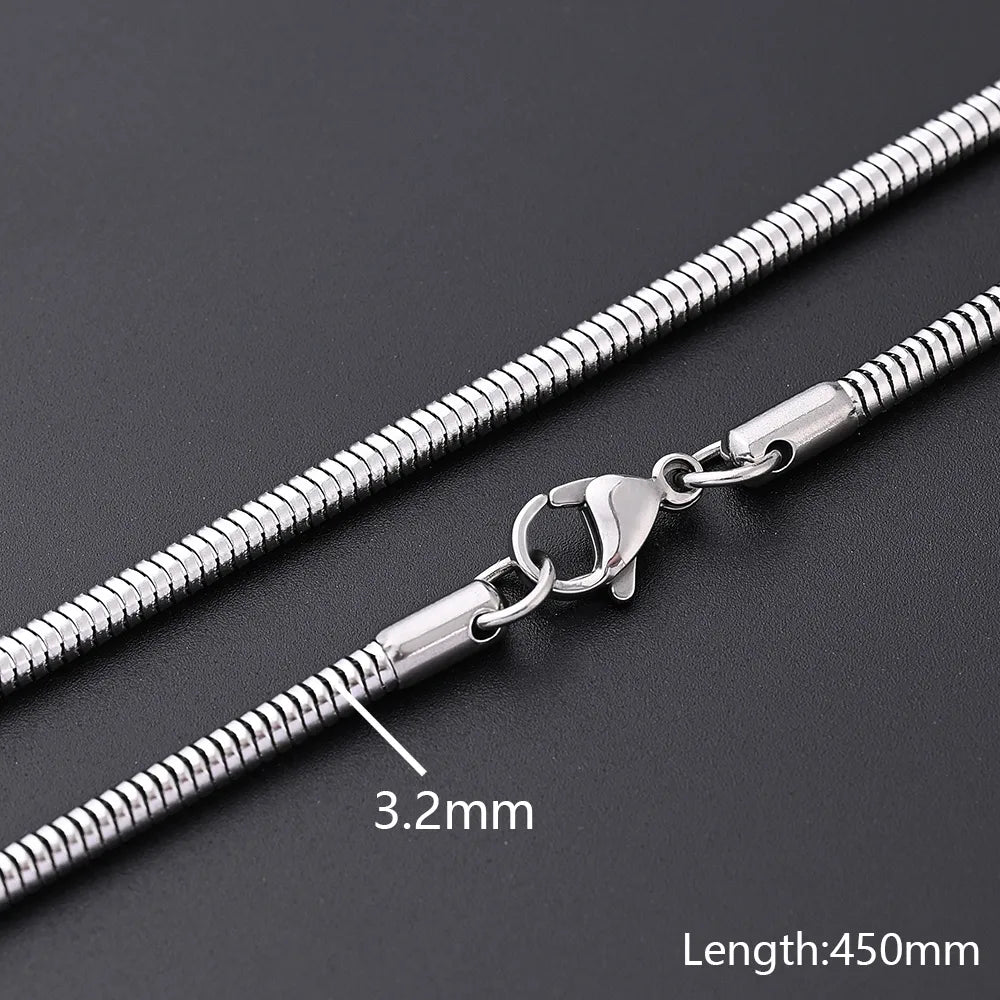 5 Strands/Package 2.4mm 2MM 3.2mm 304 Stainless Steel Polished Jewelry Accessories