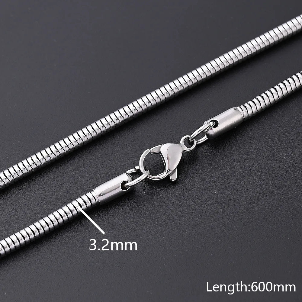 5 Strands/Package 2.4mm 2MM 3.2mm 304 Stainless Steel Polished Jewelry Accessories