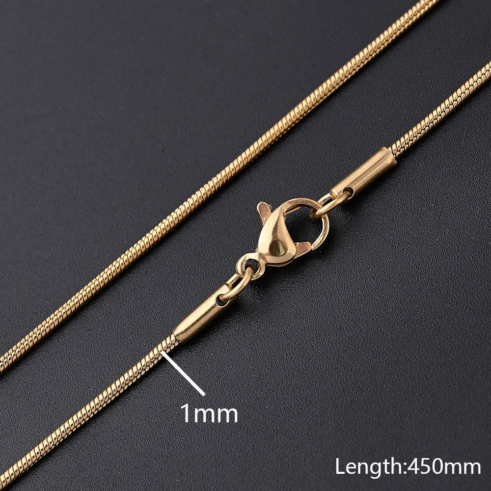 5 Strands/Package 304 Stainless Steel 18K Gold Plated Jewelry Accessories