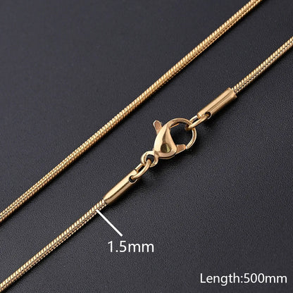 5 Strands/Package 304 Stainless Steel 18K Gold Plated Jewelry Accessories