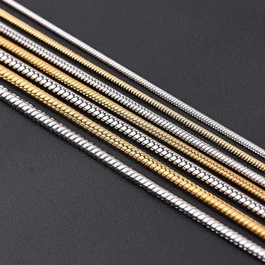 5 Strands/Package 304 Stainless Steel 18K Gold Plated Jewelry Accessories