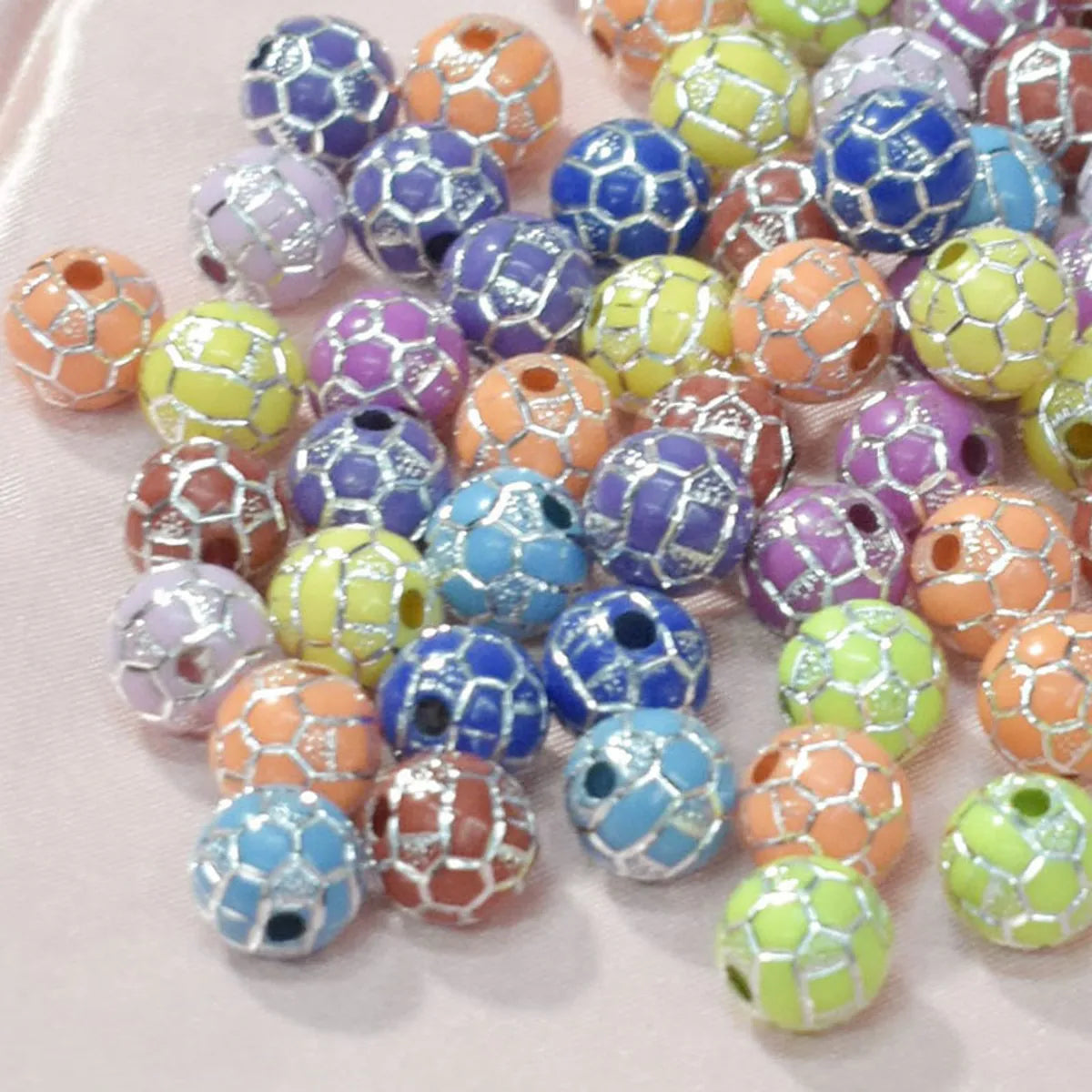 50 Arylic Star Heart Shape Ball Beads